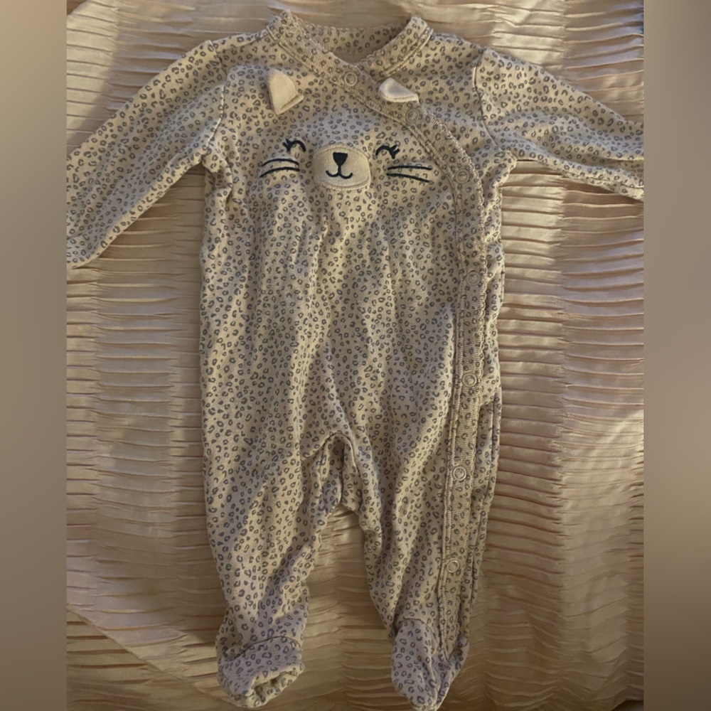 Carters Chetah Print 1-piece Footie
